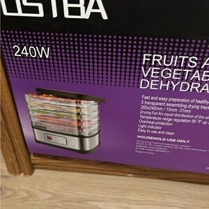 Food Dehydrator with Black and Silver Finish